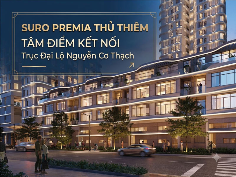 Phối cảnh khối đế shophouse dự án Suro Premia mặt tiền đại lộ Nguyễn Cơ Thạch